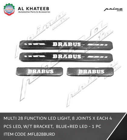 Multi 28 Function LED Light 8 Joints Each 4PCS LED with Bracker Blue_Red LED 1PC