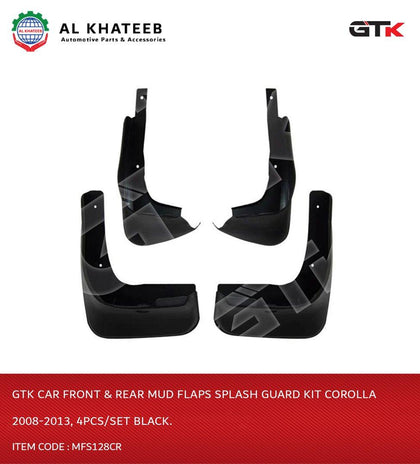 GTK Car Front & Rear Mud Flaps Splash Guard Kit Corolla 2008-2013, 4Pcs/Set Black