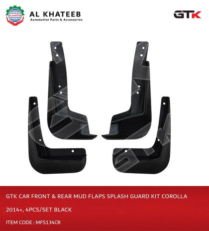 GTK Car Front & Rear Mud Flaps Splash Guard Kit Corolla 2014+, 4Pcs/Set Black