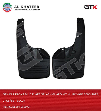 Car Front Mud Flaps Splash Guard Kit Hilux Vigo 2006-2012, 2PCS/SET Black