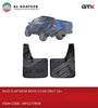 Car Rear Mud Flaps Splash Guard Kit Hilux Revo 2016-2020, 2Pcs/Set Black, Double Cabin