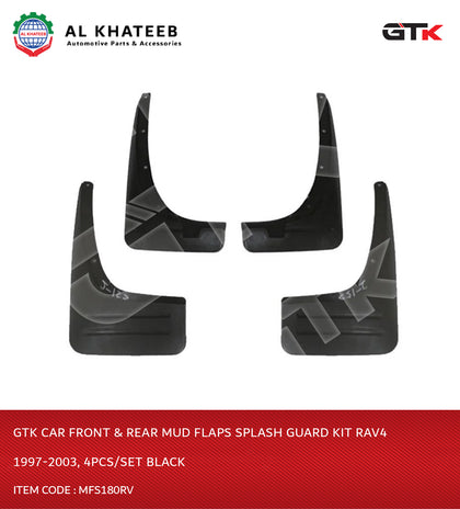 GTK Car Front & Rear Mud Flaps Splash Guard Kit Rav4 1997-2003, 4Pcs/Set Black