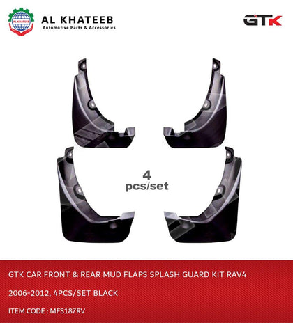 GTK Car Front & Rear Mud Flaps Splash Guard Kit Rav4 2006-2012, 4Pcs/Set Black