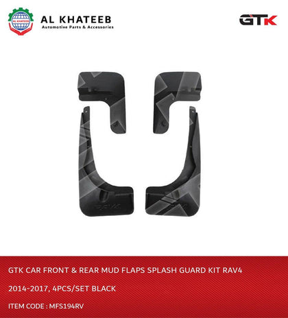 GTK Car Front & Rear Mud Flaps Splash Guard Kit Rav4 2014-2017, 4Pcs/Set Black