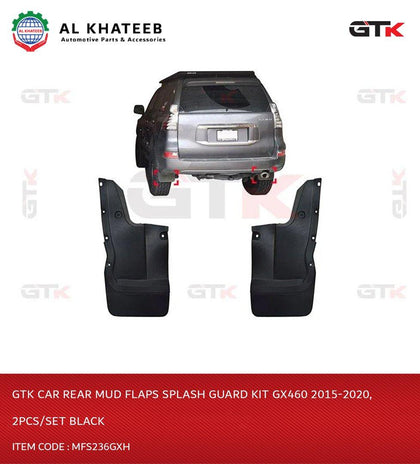 GTK Car Rear Mud Flaps Splash Guard Kit Gx460 2015-2020, 2Pcs/Set Black