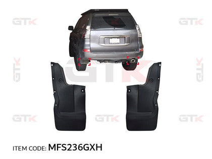GTK Car Rear Mud Flaps Splash Guard Kit Gx460 2015-2020, 2Pcs/Set Black