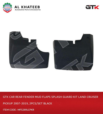 GTK Car Rear Fender Mud Flaps Splash Guard Kit Land Cruiser Pickup 2007-2019, 2Pcs/Set Black