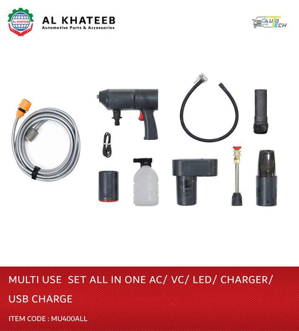 MULTI USE  SET ALL IN ONE AC/VC/LED/CHARGER/  USB CHARGE