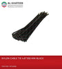 Sports Design Car Zip Ties, 100 Pcs 4.8X300Mm Cable Tie, Adjustable Durable Self Locking Nylon Zip Cable Ties, Black