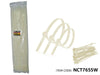 Al Khateeb Sports Design Car Zip Ties, 100 Pcs 7.6X550Mm Cable Tie, Adjustable Durable Self Locking Nylon Zip Cable Ties, White