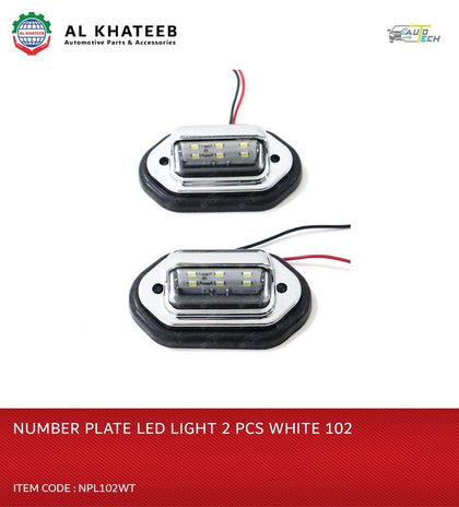 NUMBER PLATE LED LIGHT  2 PCS WHITE 102