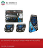 Universal No-Slip Pedal Covers Chrome With Black/Blue