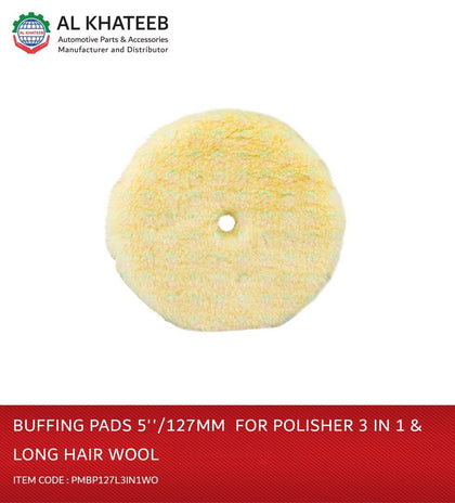 Buffing Pads 5''/127mm  for Polisher 3 In 1 & Long Hair Wool