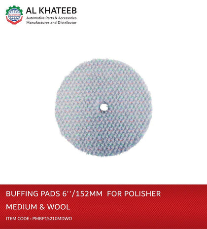 Buffing Pads 6''/152mm  for Polisher Medium & Wool