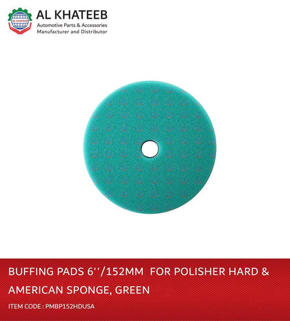 Buffing Pads 6''/152mm  for Polisher Hard & American Sponge, Green
