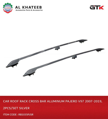 GTK Car Roof Rack Cross Bar Aluminum Pajero V97 2007-2019, 2Pcs/Set Silver