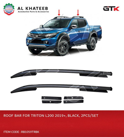 Roof Rails Bar Black For Triton L200 2019, 2Pcs/Set