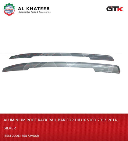 GTK Aluminium Roof Rack Rail Bar For Hilux Vigo 2012-2014, Silver