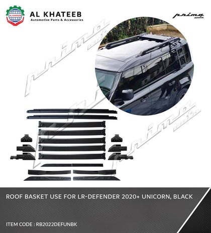 ROOF BASKET USE FOR LR-DEFENDER 2020+ UNICORN, BLACK