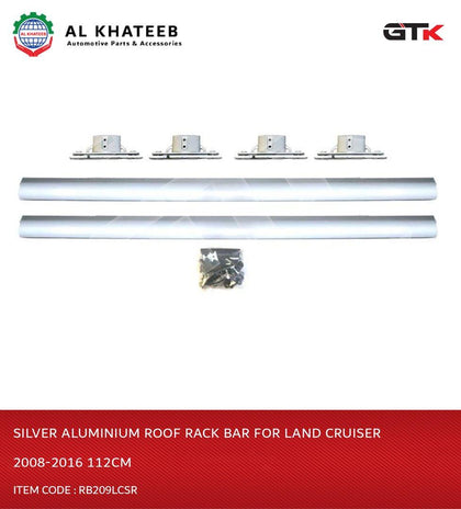 GTK Silver Aluminium Roof Rack Bar For Land Cruiser 2008-2016 112Cm