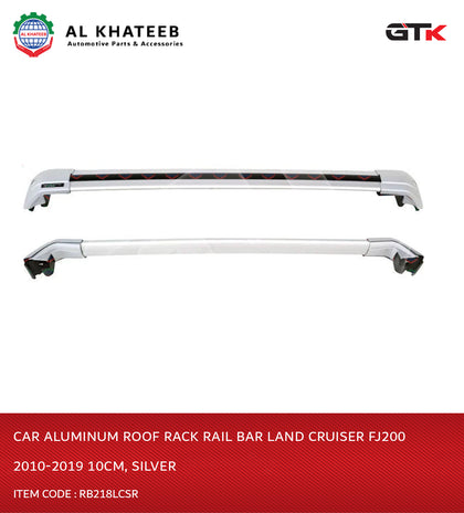 Car Aluminum Roof Rack Rail Bar Land Cruiser Fj200 2010-2019 10Cm, Silver