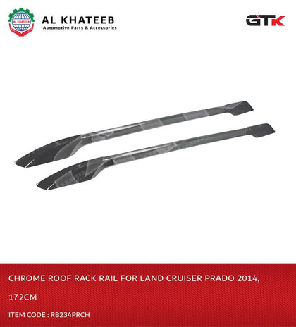 GTK Chrome Roof Rack Rail For Land Cruiser Prado 2014, 172Cm