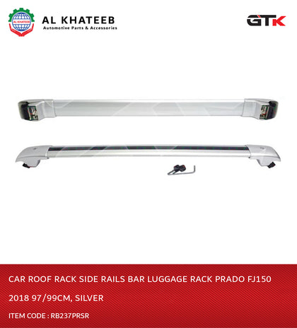 Car Roof Rack Side Rails Bar Luggage Rack Prado Fj150 2018 97/99Cm, Silver