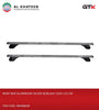 ROOF BAR ALUMINIUM SILVER W/BLACK LEGS 125 CM