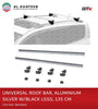 Universal Aluminium Roof Bar With Mounting Clamps 135Cm