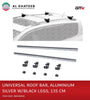 GTK Universal Aluminium Roof Bar With Mounting Clamps 135Cm