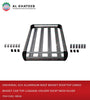 Al Khateeb Universal Suv Aluminium Roof Basket Rooftop Cargo Basket Car Top Luggage Holder 50Cm*38Cm Silver