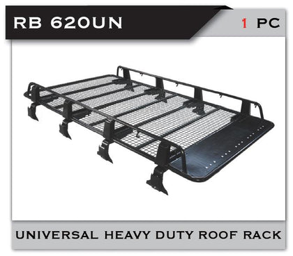 Al Khateeb Universal Car Suv Steel Roof Basket Rooftop Cargo Basket Car Top Luggage Holder, Black