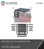 Roof Rack 4 Doors Luggage Basket with 2 Side Ladders 2018+, Black