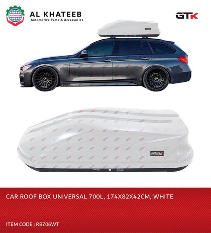 CAR ROOF BOX 700L, 174X82X42CM, WHITE