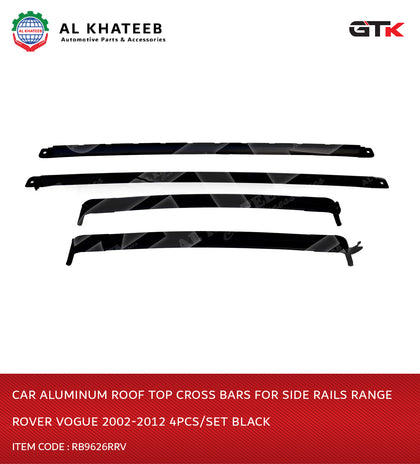 GTK Car Aluminum Roof Top Cross Bars For Side Rails Range Rover Vogue 2002-2012 4Pcs/Set Black