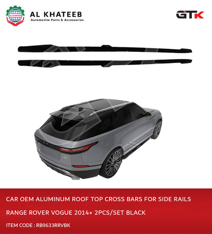 GTK Car Oem Aluminum Roof Top Cross Bars For Side Rails Range Rover Vogue 2014+ 2Pcs/Set Black