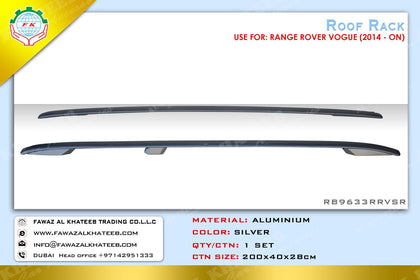 GTK OEM Aluminium Roof Rack Range Rover Vogue 2014+, Silver 2Pcs