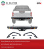 REAR BUMPER METAL FOR HILUX REVO 2015-25, W/2 ORANGE & 2 RED LED LIGHT