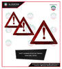 Triangle Reflector Back Side White Red Reflector 38CM X 4.5CM