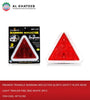 Al Khateeb Premier Triangle Warning Reflector Alerts Safety Plate Rear Light Trailer Fire, Red White 2Pcs