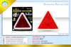 Al Khateeb Premier Triangle Warning Reflector Alerts Safety Plate Rear Light Trailer Fire, Red White 2Pcs