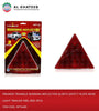 Al Khateeb Premier Triangle Warning Reflector Alerts Safety Plate Rear Light Trailer Fire, Red 2Pcs