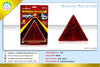 Al Khateeb Premier Triangle Warning Reflector Alerts Safety Plate Rear Light Trailer Fire, Red 2Pcs