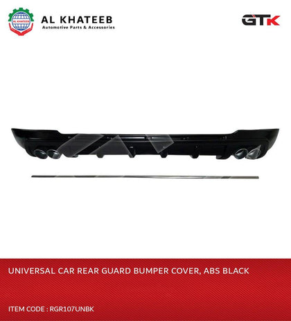 GTK Universal Car Rear Guard Bumper Cover, ABS Black