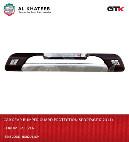 Car Rear Bumper Guard Protection Sportage R 2011+, Chrome+Silver