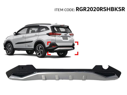GTK Car Rear Bumper Guard Rush 2020, Black+Chrome