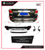 Car Rear Bumper Guard With Brackets Ruibo Style Highlander 2012-2014, Black+Silver