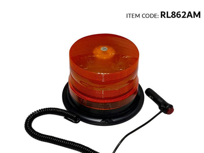 AutoTech Universal Car Rotating Emergency Warning Light Revolving Strobe Flashing Lights Magnetic 2 Functions 10-30V With Button Amber