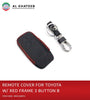 Al Khateeb Toyo Universal 3 Buttons Leather Remote Smart Key Fob Case With Red Frame, Design B