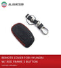 Al Khateeb Hyund Universal Car 3 Buttons Leather Remote Smart Key Fob Case With Red Frame